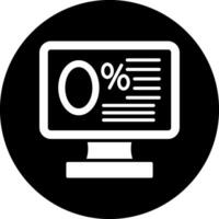 Zero Percent Vector Icon