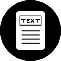 icono de vector de texto