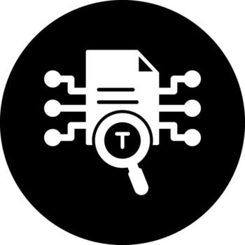 Text Mining Vector Icon