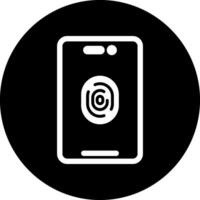 Mobile Fingerprint Vector Icon