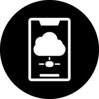icono de vector de datos de nube