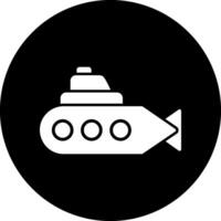 icono de vector submarino