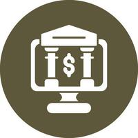 icono de vector de banca en línea