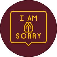 I Am Sorry Vector Icon