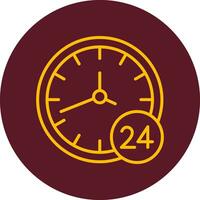 24 Hours Vector Icon