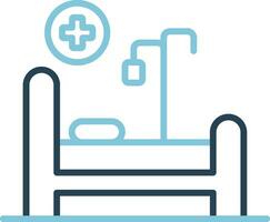 icono de vector de cama de hospital