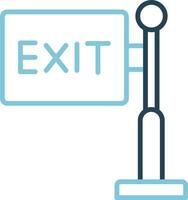 Exit Sign Vector Icon