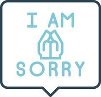 I Am Sorry Vector Icon
