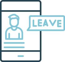 Leave Vector Icon