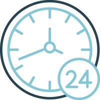 24 Hours Vector Icon