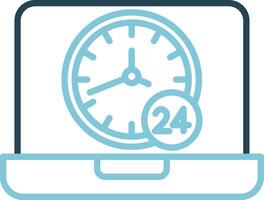 24 Hours Vector Icon