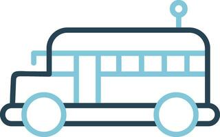 icono de vector de autobús escolar