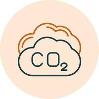 icono de vector de dióxido de carbono