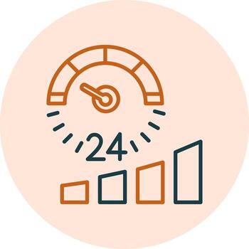 icono de vector de velocímetro