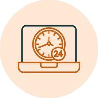 24 Hours Vector Icon