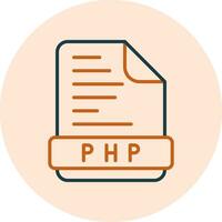 icono de vector de php