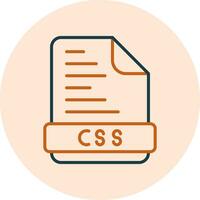 icono de vector de archivo css