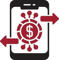 icono de vector de banca en línea