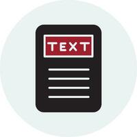 icono de vector de texto