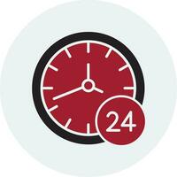 24 Hours Vector Icon