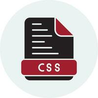 icono de vector de archivo css