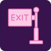 Exit Sign Vector Icon