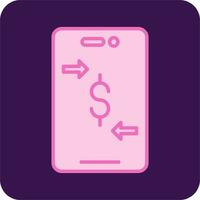 Online Money Transfer Vector Icon