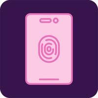 Mobile Fingerprint Vector Icon