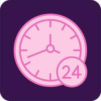 24 Hours Vector Icon