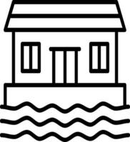 Houseboat Vector Icon