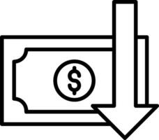 Money Loss Vector Icon