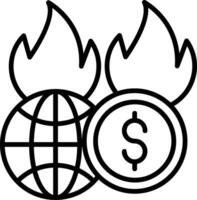 Economic Crisis Vector Icon