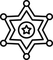 icono de vector de insignia de sheriff