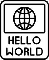 Hello World Vector Icon