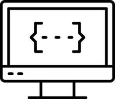 icono de vector de pantalla de monitor