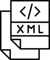 icono de vector de archivo xml