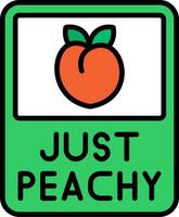 Just Peachy Vector Icon