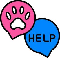 icono de vector de ayuda