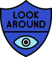 Look Around Vector Icon