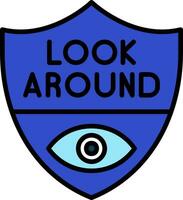 Look Around Vector Icon