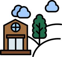 Forest House Vector Icon