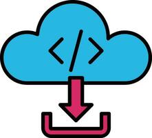 Cloud Download Vector Icon