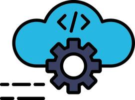 icono de vector de computación en la nube