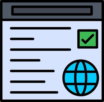 icono de vector de navegador web