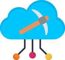 Cloud Mining Vector Icon