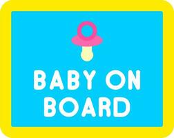 Baby On Board Vector Icon