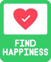 encontrar felicidad vector icono