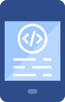 móvil codificación vector icono