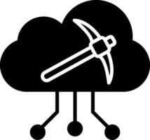 Cloud Mining Vector Icon