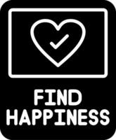 Find Happiness Vector Icon